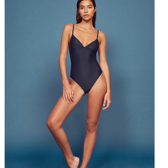 Reformation Other - Reformation Montecarlo One Piece Swimsuit Navy Blue Size S